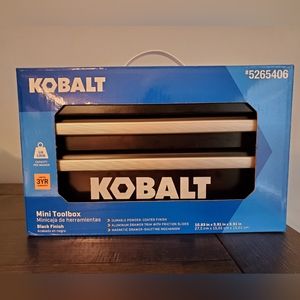 KOBALT  Mini 10.83-in Friction 2-Drawer Black Steel Tool Box 25th anniversary